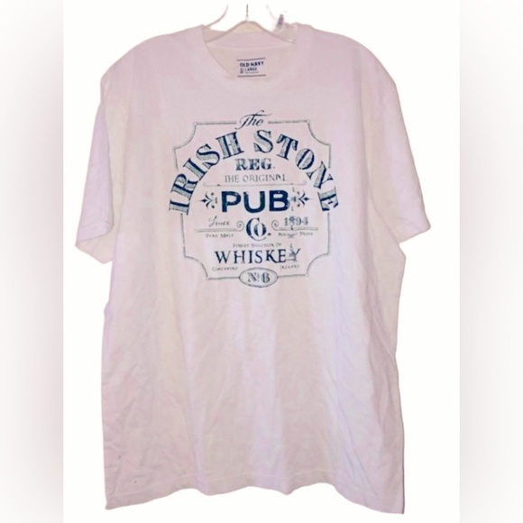 Old Navy Other - OLD Navy Men’s Irish Pub White and Green Graphic Tee Size Large NWT
